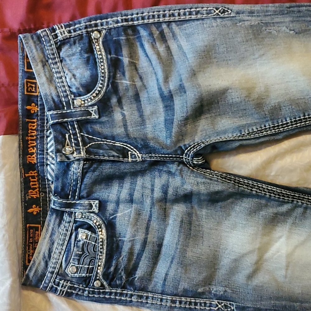 Rock Revival Studded Rhinestones Jeans